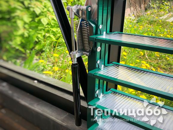 Форточка с автоматическим проветривателем для теплиц под стекло